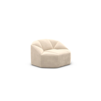 Mosna fauteuil 1 place en velours crème