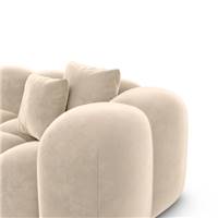Cotton fauteuil 1 place en velours crème