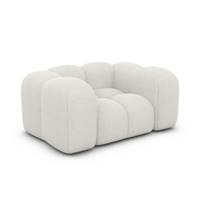 Cotton fauteuil 1 place en tissu texturé blanc
