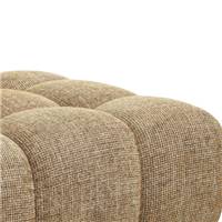 Bianca pouf modulable rectangulaire en tissu tweed marron caramel