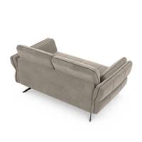 Rokosi canapé 2 places avec tétières réglables en velours beige foncé