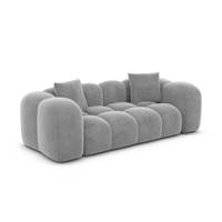 Cotton canapé 2 places en velours gris clair