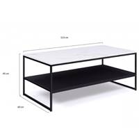 Lacky table basse double plateau effet marbre