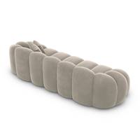 Dolban canapé 3 places en velours beige foncé