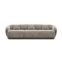 Taigano canapé 3 places en velours beige foncé
