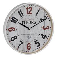 Renée horloge bois blanc et rouge