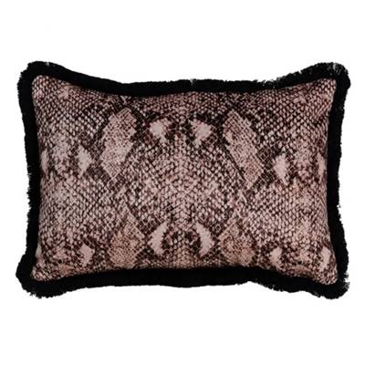 Kaa coussin rectangulaire velours imprimé serpent 45x30cm