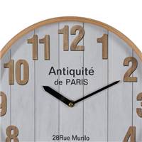 Maelle horloge en bois blanc et naturel