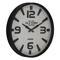 Betta horloge en métal noir et blanche