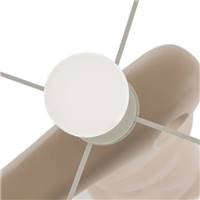 Altéra lampadaire en résine forme oragnique crème et abat-jour lin H128cm