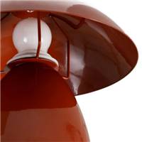 Grato lampe de table champignon gros socle métal terracotta