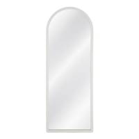 Ilena grand miroir arrondi en bois de paulonia blanc cassé H160cm