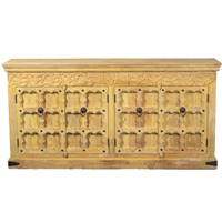 Toscane buffer en bois de manguier décoré 4 portes L180cm