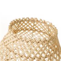 Buri lampe de table en métal et osier naturel goutte H27