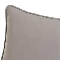 Updo coussin en fausse soie de coton gris 50x30cm