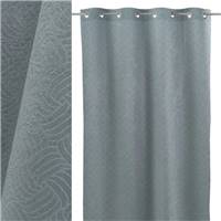 Antelina rideau occultant relief satin bleu gris 140x260