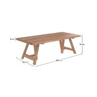 Milo table à manger en bois de teck 8 personnes