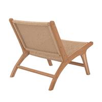 Ilios petit fauteuil en bois de teck et cordage type loom