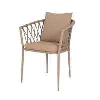 Erica chaise de jardin en métal et tissu taupe