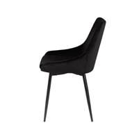 Bari chaise en velours noir