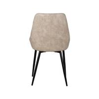 Bari chaise en tissu effet daim beige