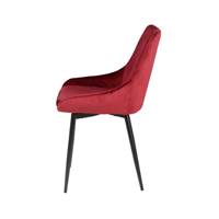 Bari chaise en velours rouge