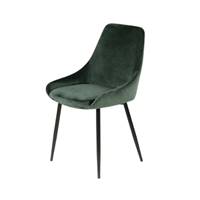 Bari chaise en velours vert sapin