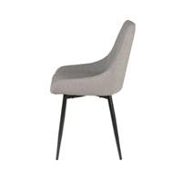 Bari chaise en tissu gris clair