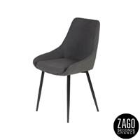 Bari chaise en tissu gris foncé