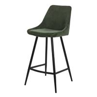 Bari chaise îlot central en velours côtelé vert sapin H67