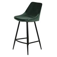 Bari chaise îlot central en velours vert sapin H67