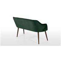 Lule banc compact velours vert sapin