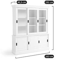 Roybosse vaisselier pin massif blanc