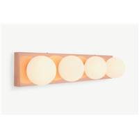 Apollo applique murale LED cuivré et verre dépoli