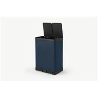 Colter poubelle tri sélectif 2 bacs bleu foncé
