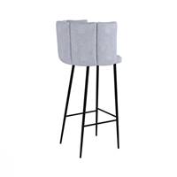 Rosy chaise de bar en tissu gris clair H75