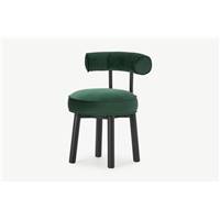 Arais chaise velours vert mousse