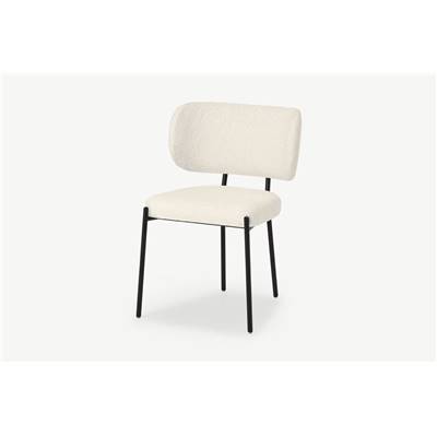 Asare chaise bouclé blanc