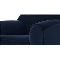 Carlton fauteuil velours bleu encre