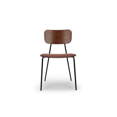 Portimo chaise tissu rouille et fer noir