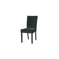 Flynn chaise velours gris nuit