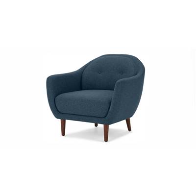 Hanley fauteuil en tissu bleu orléans
