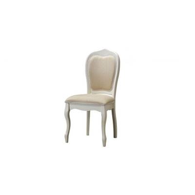 Comtesse chaise médaillon en tissu écru