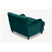 Orson fauteuil velours bleu
