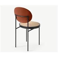Rumana chaise orange noix de muscade et rotin
