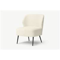 Topeka fauteuil bouclé blanc