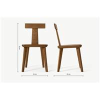 Tirado chaise chêne foncé
