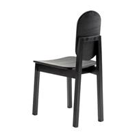Mona chaise noire en frêne dossier oval vertical