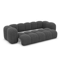 Cotton canapé 3 places convertible lit en tissu texturé gris anthracite