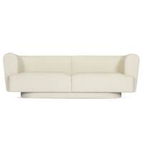 Ewing canap 3 places en tissu tweed blanc cass